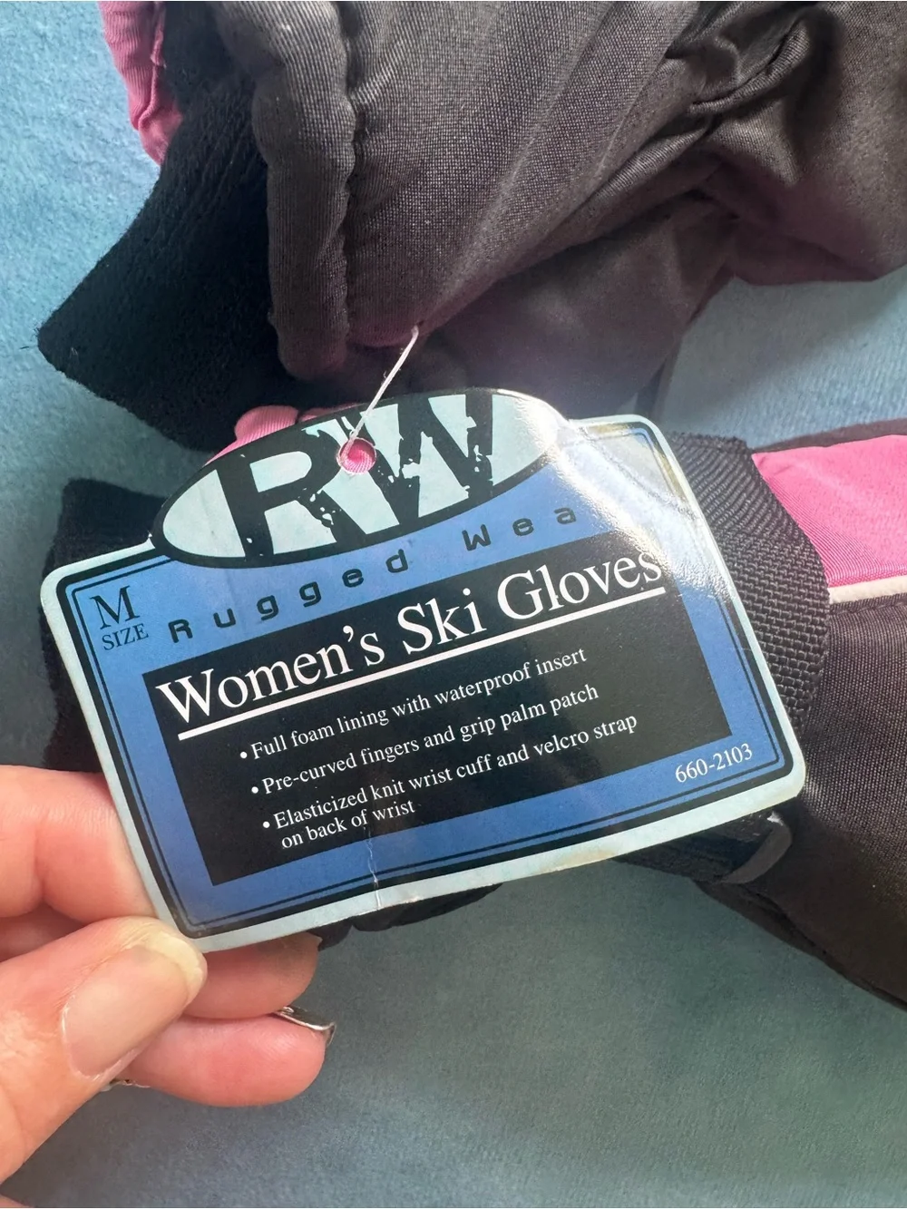 Insulated Black and Pink Winter wome’s ski Gloves - Women's Cold-Weather Mittens